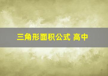 三角形面积公式 高中